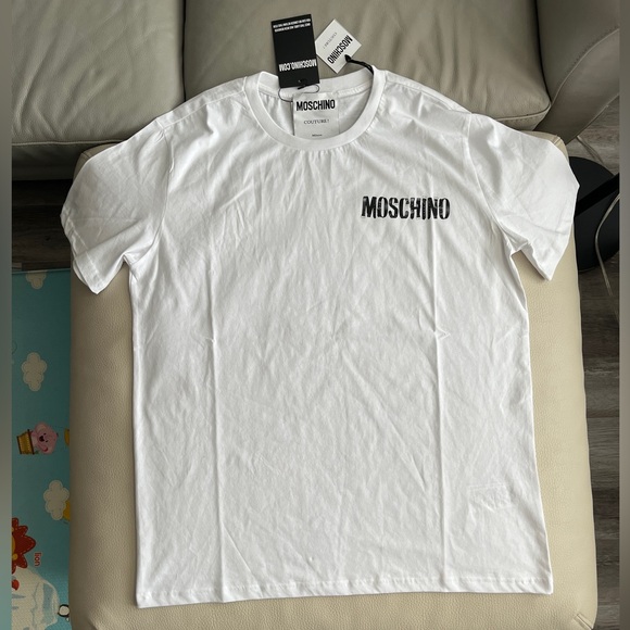 NWT - Moschino Couture! Belt Logo Print Short Sleeve T Shirt - L, XL - Picture 4 of 11